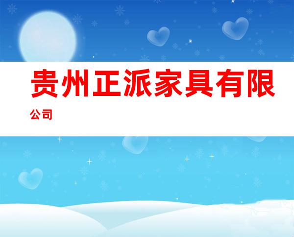 贵州正派家具有限公司